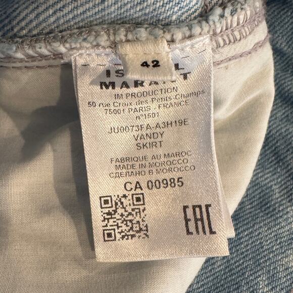 Isabel Marant Étoile Vandy Button Front Denim Skirt Size 42 FR, 10 US - Picture 12 of 15